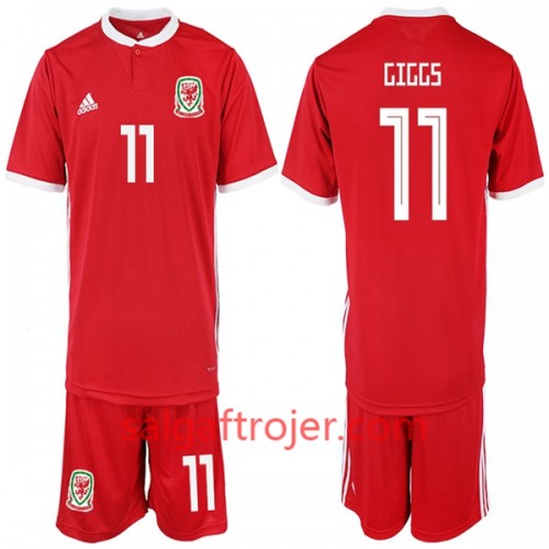 Wales Fodboldtrøjer Giggi 11 Børn Hjemmebanesæt 2018/19 Kort ærmer Wales Fodboldtrøjer Giggi 11 Børn Hjemmebanesæt 2018/19 Kort ærmer